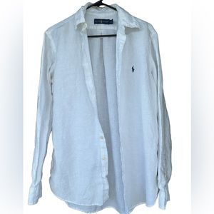 Ralph Lauren White Linen Polo